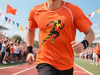 活力橙運動T恤定制