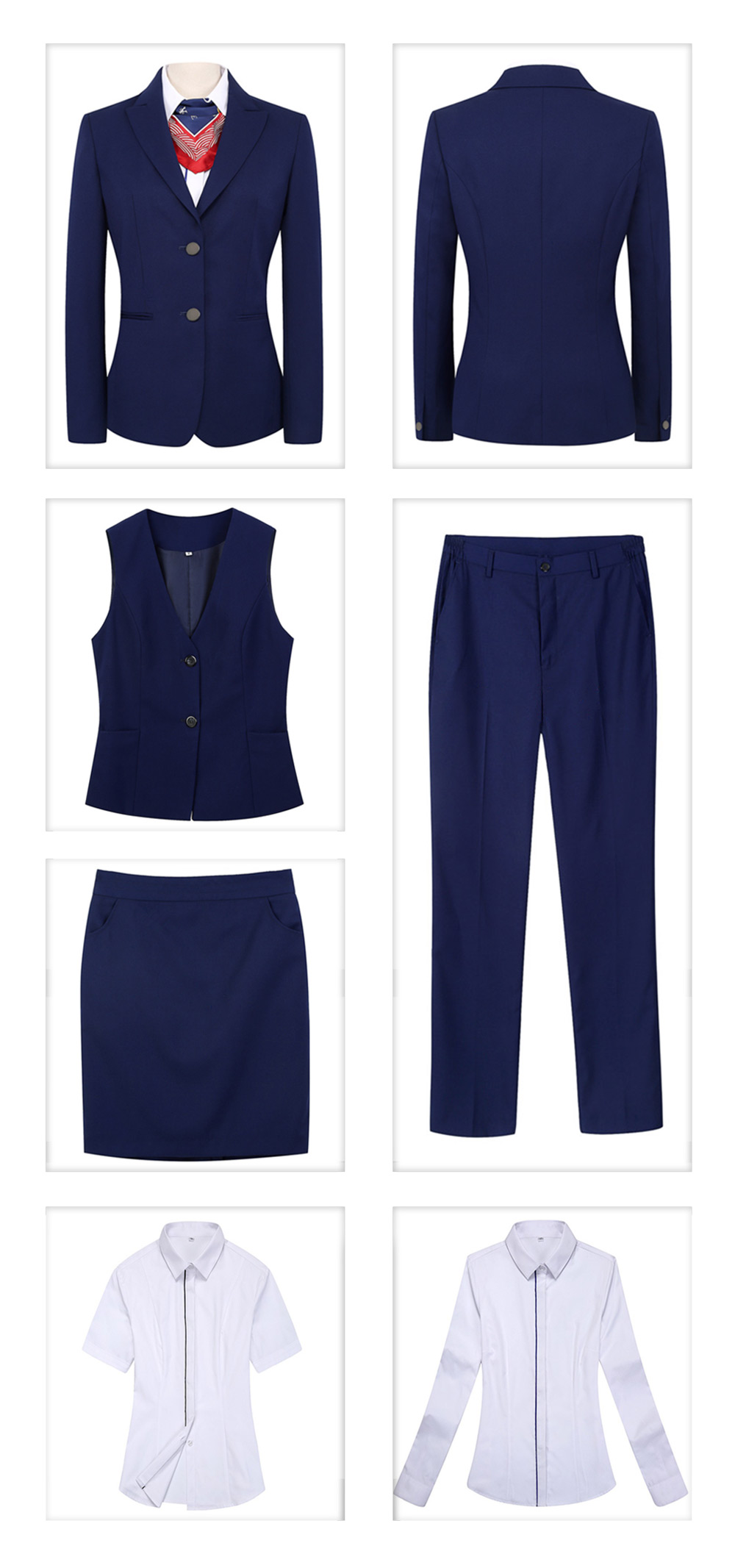 交通銀行前臺制服套裝—款式圖片